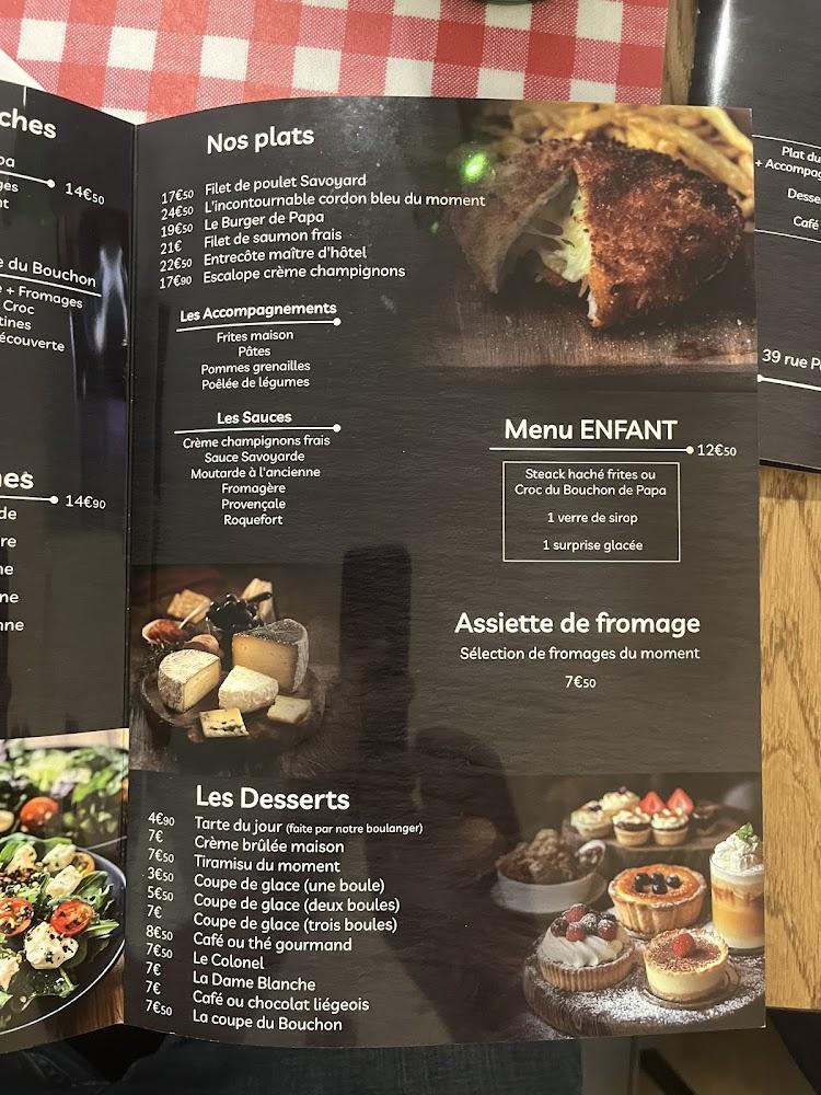 Au Bouchon de Papa - Menu Image 3